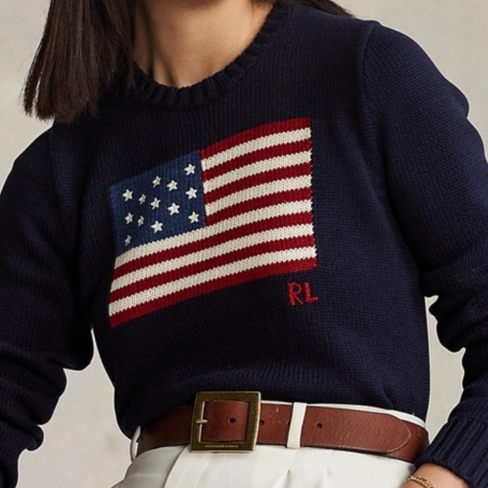 Ralph Lauren Flag Sweater Size Small Womens